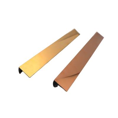 China Modern High Quality Decor Curved Edge Trims Stainless Steel Metal Tile Trim Corners Stainless Steel for sale