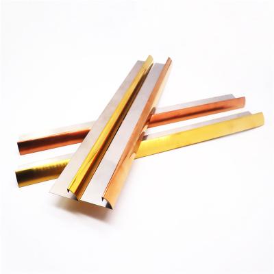 China Factory OEM Customization Modern Style 304 Stainless Steel Drywall Trim Profiles Metal Floor Trim Corner Curved Edge Trim for sale