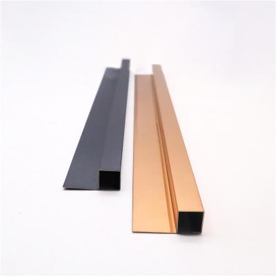 China Modern OEM Sample Customized 304 316 Stainless Steel Ceramic Tile Trim Tile Sharpening Accessories Round Open Edge Tile Trim For Sale for sale