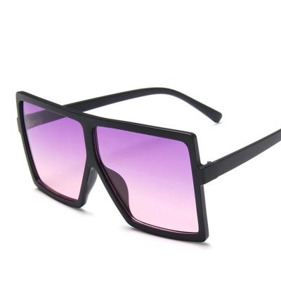 China Fashion Sunglasses Shape Big Frame Vintage Plastic Square Sunglasses Large PC Ocean Lens Sunglasses for sale