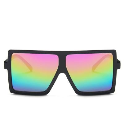 China Colorful reflective sunglasses 2021 new foreign trade colorful reflective square border square children's mercury sunglasses for sale