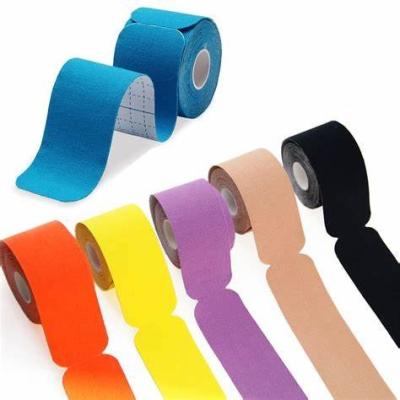 China 95% Cotton + 5% Spandex Original OEM Sports Health Waterproof Sweatproof Kinesiology Tape Precut for sale