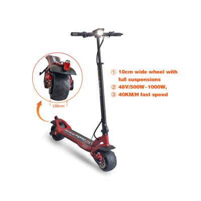 China Unisex USA warehouse Powerful Electric Scooter, 9inch Fat Tire 48V1000W Dual Motor Urban E-scooter for Adults dropshipping for sale