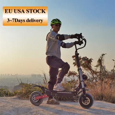 China USA warehouse 60v unisex electric scooter off road motorcycle e scooter super high speed adult 11inch 5600w 60v 38ah for sale