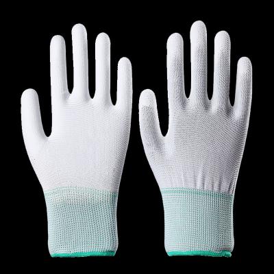 China Safe Insurance Work Wear-Resistant Anti-Slip Gloves White Wear-Resistant Dipped Coated Work Gloves for sale