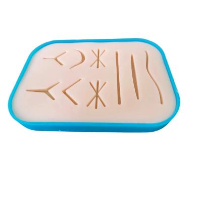 China Durable 3 Layers Suture Training Skin Pad with Base, Surgical Suture Training Skin Pad, Silicone Suture Skin Pad for sale