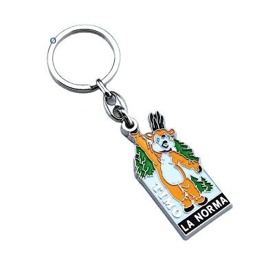 China Souvenir Gifts Promotion Factory custom key chain cartoon paint metal key chain Cheap zinc alloy enamel key chain custom for sale