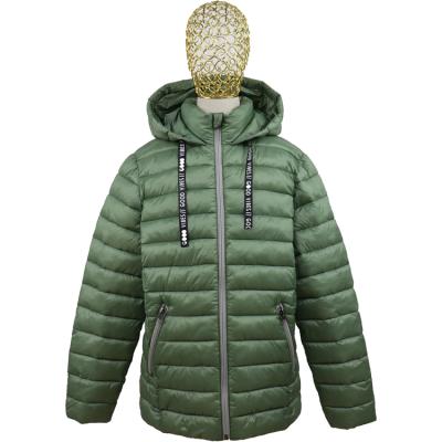 China Quilted Jacket Winter White Goose Down Jackets Kids With Reflective Hoodie Girls Down Coats Stripper Jacket for sale