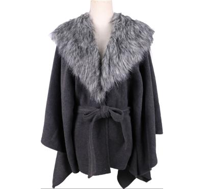 China Newest Scarf 100 Polyester Picture Color Scarf With Fur Collar Winter Women Fashion Button Phocho for sale