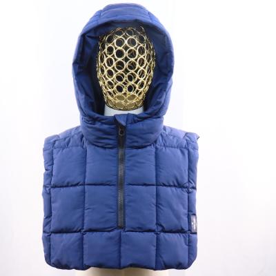 China Wholesale Waterproof OEM Quilted Hooded Stripper Collar With Zipper In Placket for sale