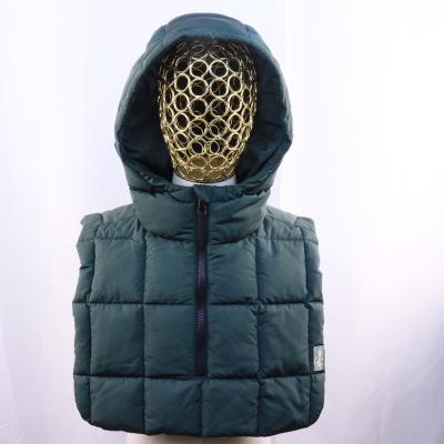 China Wholesale Waterproof OEM Quilted Hooded Stripper Collar With Zipper In Placket for sale