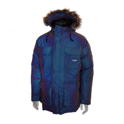 China Regular Men's Winter Duck Down Jacket Warm Coat Reflective Men Down Jacket for sale