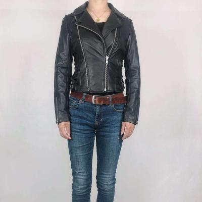 China Breathable Deliver Within 4 Days White Leather Moto Jacket Women for sale