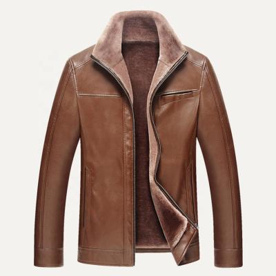 China Latest Design Excellent Quality Custom Breathable Buy Winter Faux Fur Leather Jacket Men's Faux Leather Jacket for sale