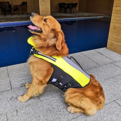 China RTS Pet Jacket Pet Life Jacket Stocked Yellow Dog Swimming Jaket for sale