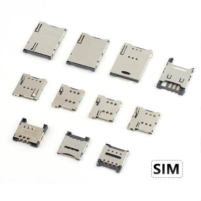 China Sim Card Holder Pcb Mounted Micro Sim Card Connector PCB 6/7/8/9 Pins for sale