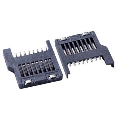 China Plastic Slot Single Type TF Card Socket Connector 8 Pins tf Connector PCB Socket for sale