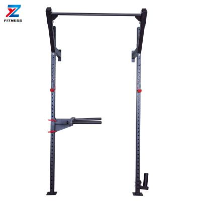 China ZY Universal Fitness Wall Mounted Folding Power Rack For Home Gym for sale