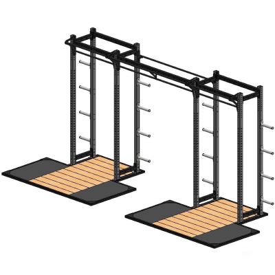 China Universal Gym Fitness Cross-Fit Stretches Half Power Cage With Plat 2.4*1.2*2m for sale