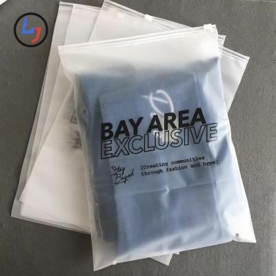 China Hot Selling Custom PVC Recyclable Frosted Plastic Zipper Bag With Logo Zipper Bags for sale