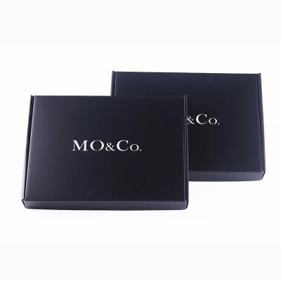 China Factory Wholesale Black Logo Glossy Luxury Skin Care Recyclable Cardboard Box Custom Shipping Shipping Carton for sale