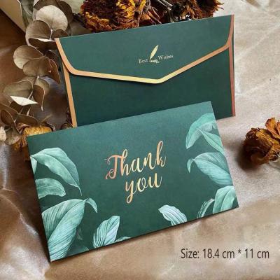 China Custom Business Mini Kraft Paper Envelope Mailing Green Paper Letter Packaging for sale