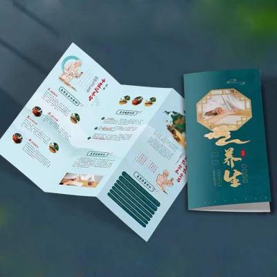 China Advertising Brochure Offset Printing Coated Paper Products Color Leaflet Folder Reprint Printing for sale