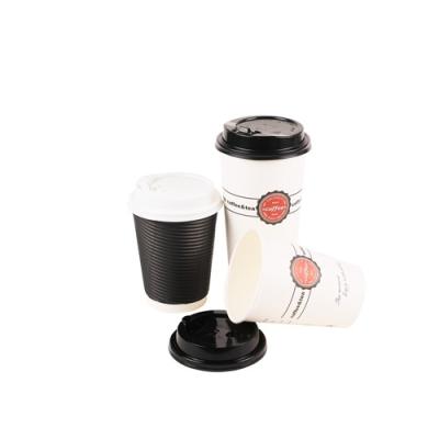 China Recyclable Wholesale Hot Drinking Eco Friendly Coffee Take Away Paper Cup With Lid for sale