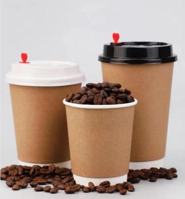 China Recyclable One Time Custom Printed Coffee Hot Paper Coffee Cup for sale