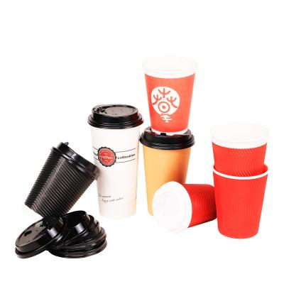 China Recyclable Customized Printing With Logo Recyclable Coffee Paper Cup Disposable Wholesale for sale