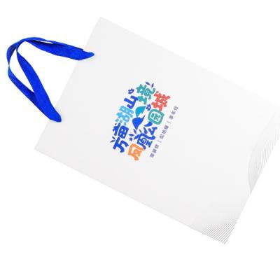 China Recyclable Custom Exquisite Shopping Custom Paper Bag Custom Paper Bag With Ribbon Handle for sale