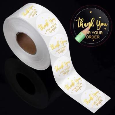 China Promotional Scratch-Up Factory Thank You Transparent Template Sticker , Custom Label Logo Printing for sale