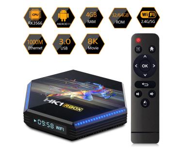 China Hot Android 11 RK3566 4G /8G DDR4 1000M LAN IPTV Hot Trial Best Selling HK1 RBOX R2 STB IPTV M3U New TV BOX Machine Free Subscription 1 Year for sale