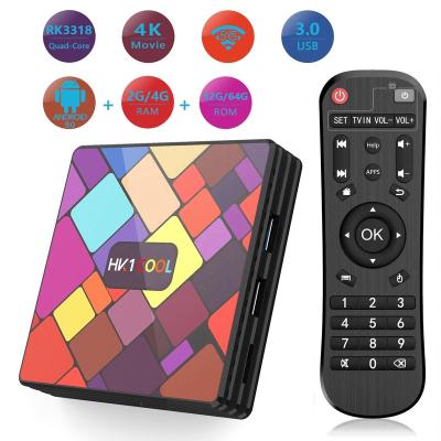 China Network Media Player Android 9.0 4G RAM 2G/16G Set Top Box RK3318 HD TV BOX HK1 Dual Wifi IPTV Subscription FRESH ROM 4K BT 2.4G/5GHz for sale