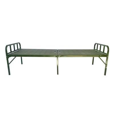 Cina Letto da campo in acciaio e plastica Letto da campo Letto da esercito Letto pieghevole portatile Letto da addestramento militare verde all'aperto in vendita