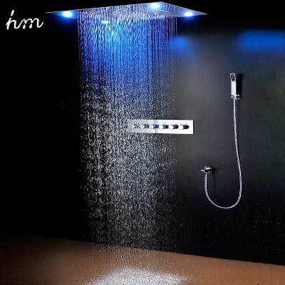 China Without Multi Function LED Shower Head Sliding Bar Shower Head Romantic Bathroom Multi Function Rainfall Waterfall Rain Curtain Massage Jet Shower Panel for sale