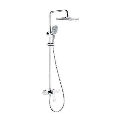 Κίνα With Slide Bar Amazon Bathroom Wall Chrome Chrome Rainfall Rainfall Shower Faucet Set Hot Selling Luxury Wall Mounted Shower Faucet Set προς πώληση