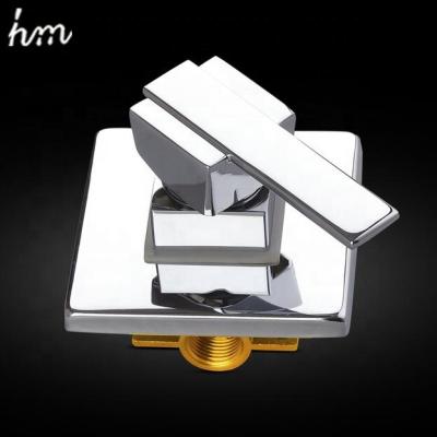 China With Brass Shower Faucet Single Way Diverter Valve Concealed Square Bath Shower Diverter Mixer For Bathroom Showering System for sale