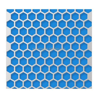 China 304 Grade Decorative Perforated Hexagon Hole Perforated Sheet Stainless Steel Metal Sheet For Fence for sale