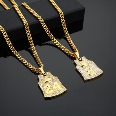 China Wholesale Casual/Sports Champion Crystal Necklace Basketball Commemorative 8 Hall of Fame 24 Pendants for sale