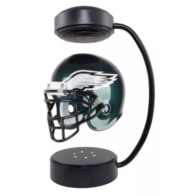 China Europe NFL American Football Philadelphia Eagles Helmet 360 Degree Rotating Magnetic Levitation Display Stand for sale