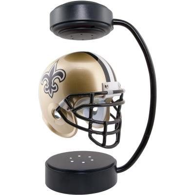 China Anti Gravity NFL American Football Orleans Saints Helmet 360 Degree Rotating Magnetic Levitation Display Stand for sale