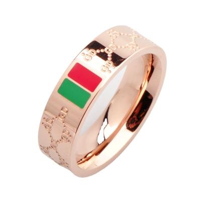 China CLASSIC titanium steel rose gold couple pair ring ring personality simple and elegant for sale