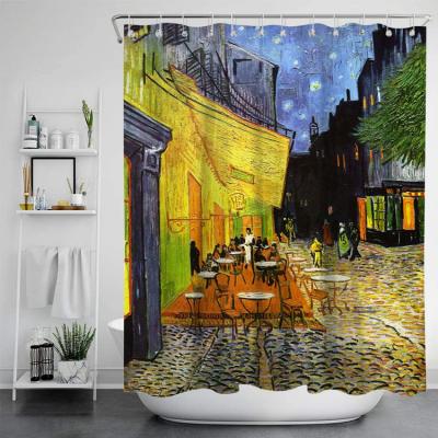 China Sustainable Christmas Bathroom Shower Curtain Sets Single Shower Curtain 3d Shower Curtain for sale