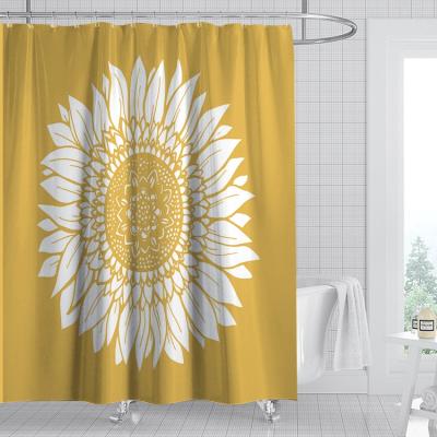 China Customization Sustainable Shower Curtain Hooks Printing Shower Curtain Fancy Shower Curtain Fabric for sale