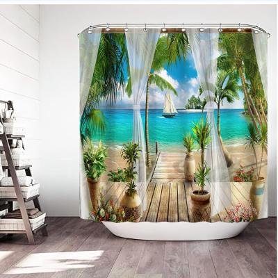 China Sustainable Christmas Abstract Shower Curtains Waterproof Shower Curtain Dot Shower Curtain for sale