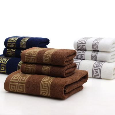 China QUICK DRY manufacturers wholesale cheap price good quality 100% cotton face bath towel set for sale