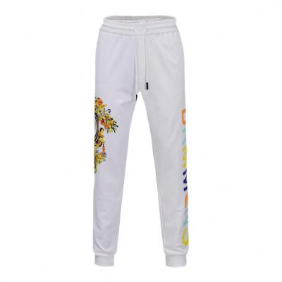 China Custom Anti-Wrinkle Polyester Cotton Mens Trotter Pants 400Gsm Cotton Polyester Sweatpants Rhinestones Streetwear for sale