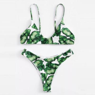 China Wholesale Customized Print Anti-UV Fully Lined Bikini Set With Back Metal Clip for sale