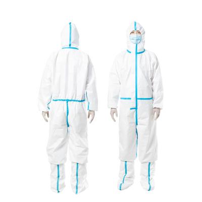 China Hospital Area Quality Assurance Public Protective Clothing Disposable Medical Coverall With Hood And Boot for sale